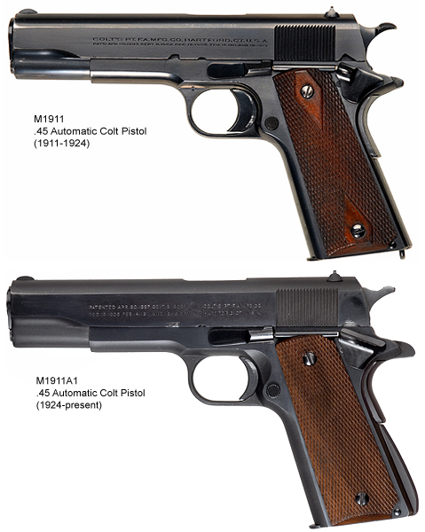 II. világháború - Tények, Képek, Adatok - Colt M1911 és Colt M1911A1  pisztolyok