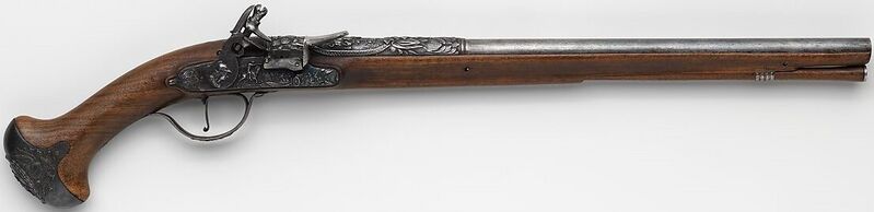 File:Belgian flintlock pistol with long barrel.jpg