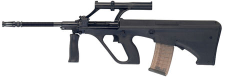 Steyr AUG with black stock - 5.56x45mm.